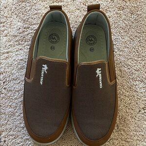 Men’s Comfortable Brown Slip-On Loafers Size 12